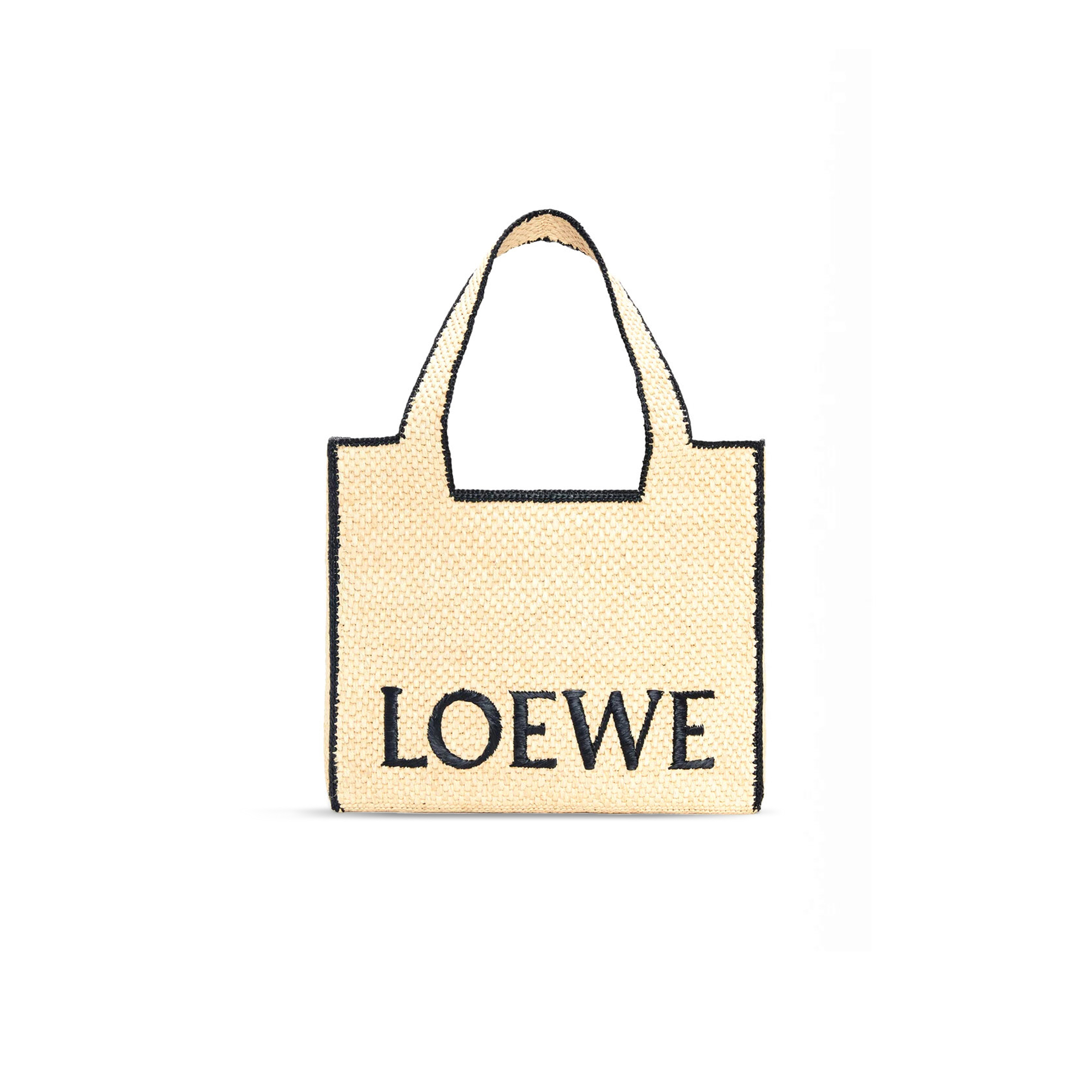 LOEWE LARGE FONT TOTE IN RAFFIA A685B60X03 (36.5*30.5*17cm)